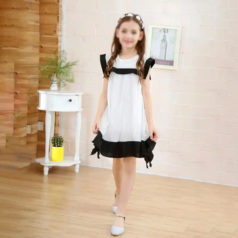 black dress with white collar kids