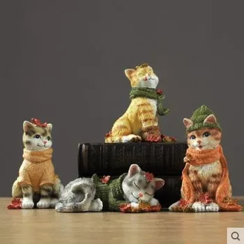 

Creative And Lovely Four Animal Cat Crafts, Home Office Desktop Decoration Gifts