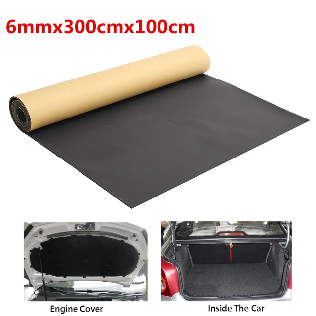 30*50cm Auto Schallschutz Deadener Klebstoff Schaum Isolator Baumwolle  Sound Isolierung Baumwolle Wärme Geschlossen Schaumstoff - AliExpress