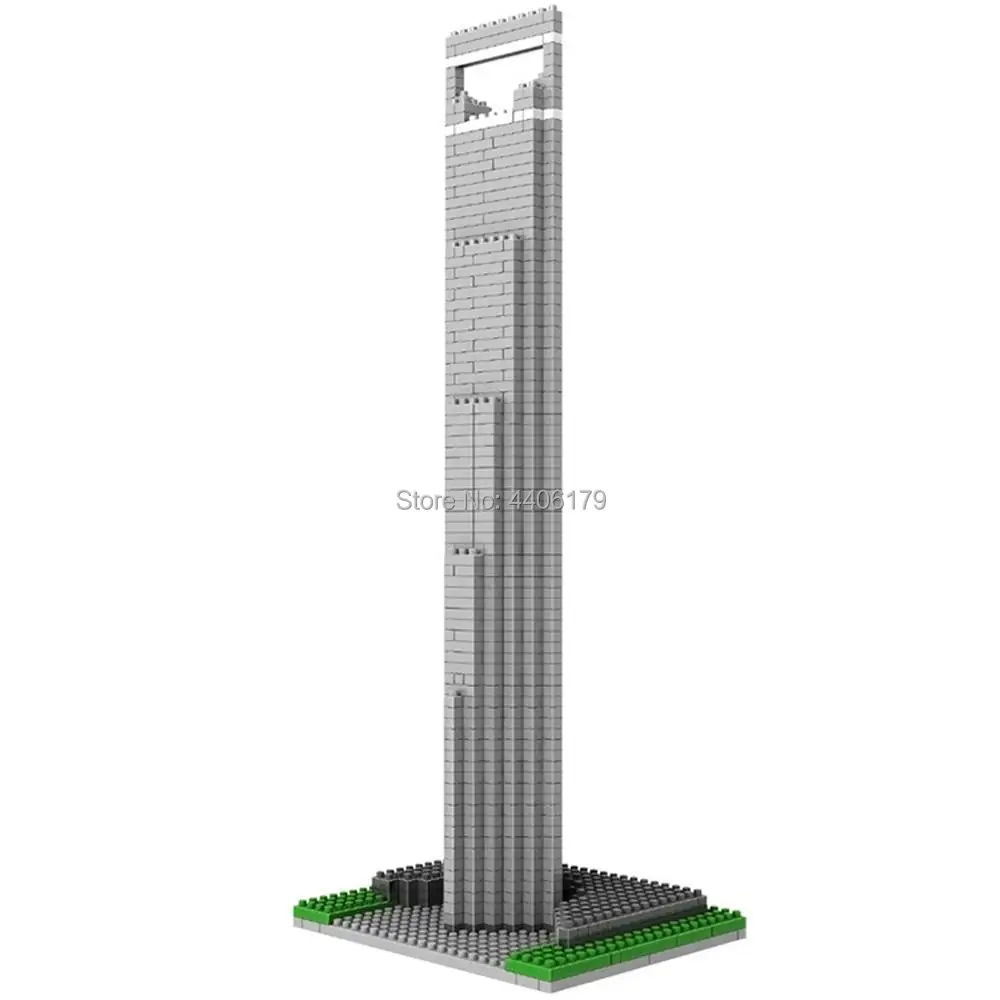 

LegoINGlys creators city Street view China Shanghai World Financial Center micro diamond building blocks model bricks toys gift