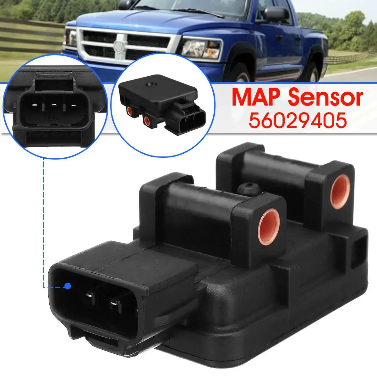 

Manifold Air Pressure MAP Sensor For Dodge Ram for Jeep Cherokee Van Pickup 56029405