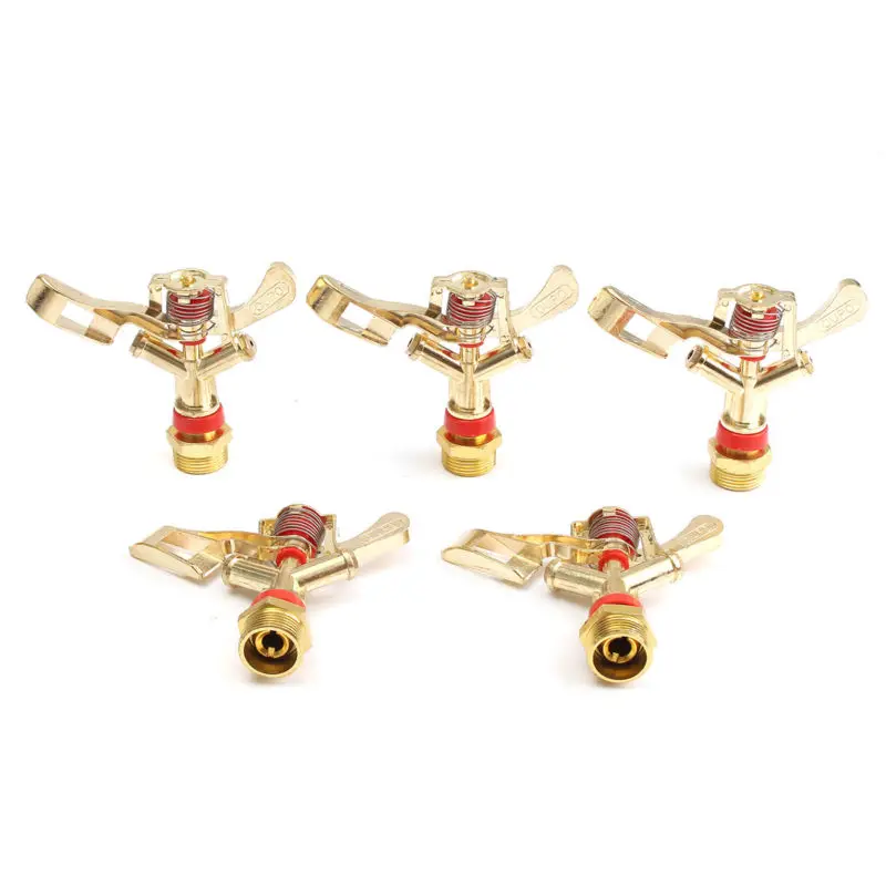 

5x 3/4 Rotate Irrigation Head Water Impact Sprinkler Sprayer Yard Lawn New