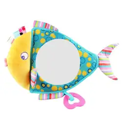 Регулируемый Детское автомобильное зеркало для обзора заднего сиденья дети рыбы плюшевые безопасности монитор вид сзади зеркала для