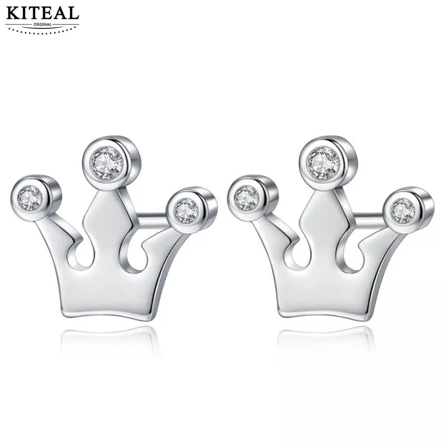 

KITEAL High Quality Maiden earring crown AAA zircon 925 jewelry silver fashion style ear cuff horloge