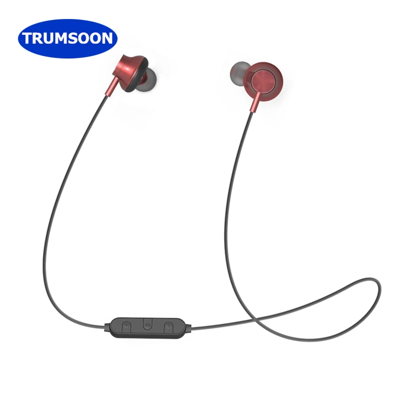 

Trumsoon Wireless Bluetooth Earphones Stereo Sport Magnetic Earbuds In-ear Waterproof Earphone with HD Mic for Smart Phones