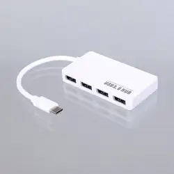 Портативный Мультифункциональный Тип-C до 4 USB 5GP/S Белый, Черный 3,1 usb-хаб 10 см/3,9 дюймов порты