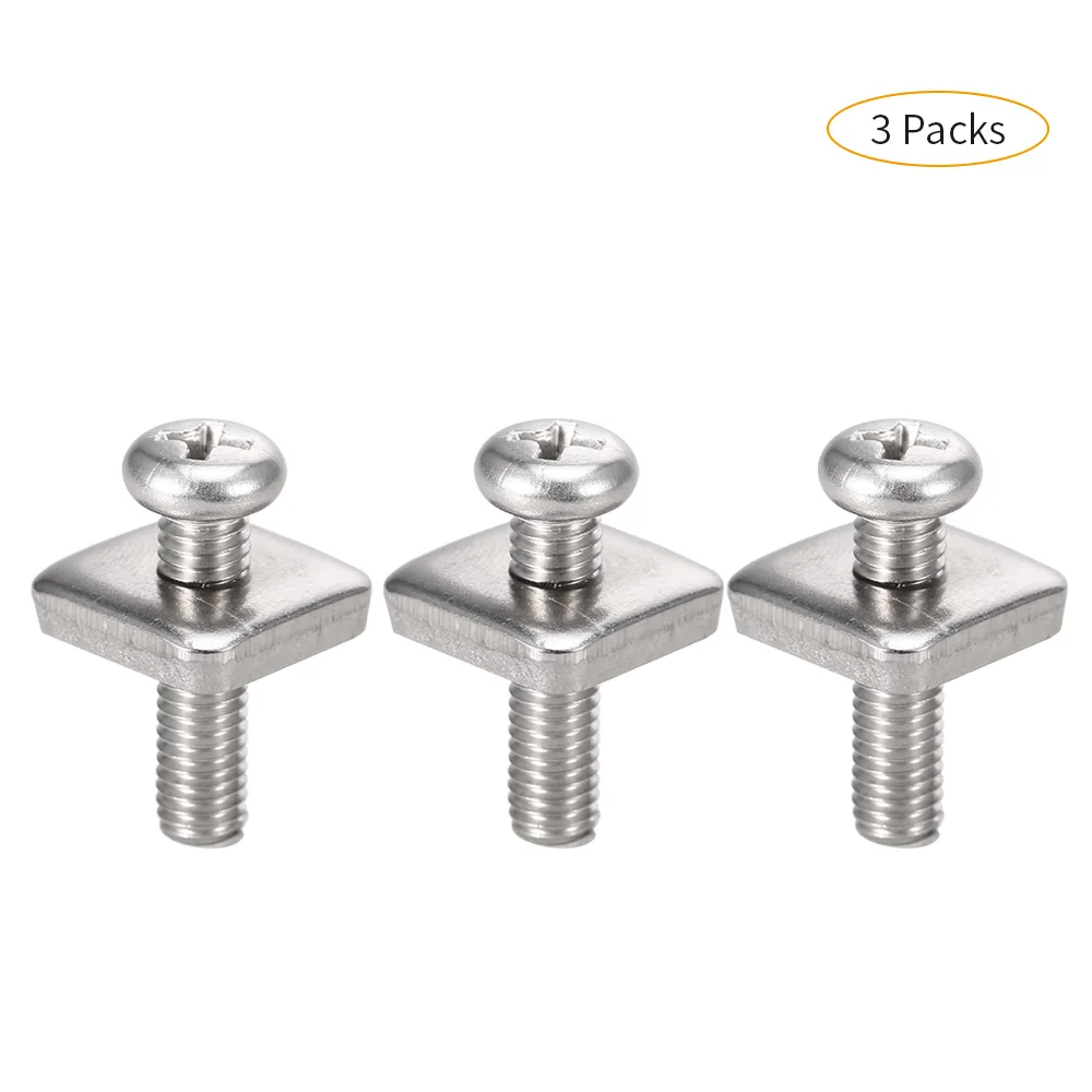 

2/3PCs Surfboard Stainless Steel Longboard Sliding Fin Screw & Fin Plate Replacement Kit Surfing Accessories