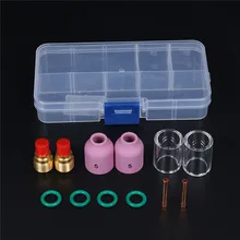 12 шт. TIG газовый объектив цанговый корпус Ассорти сварочный фонарь Размер подходит WP9-20-25 принадлежности для сварочных аппаратов