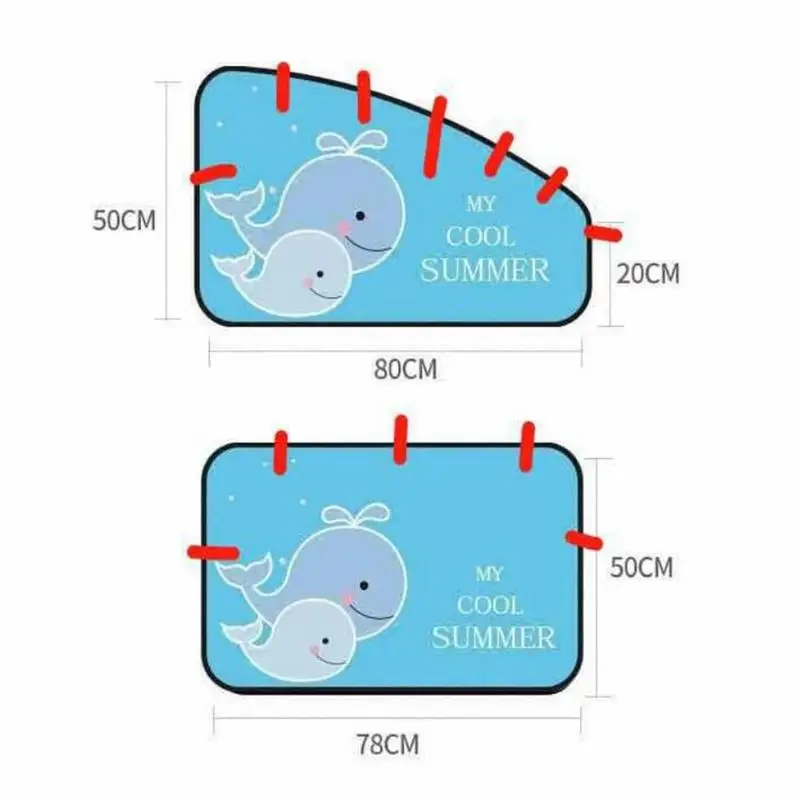 Универсальный автомобильный тент занавес Магнитная сторона мультфильм УФ Защита для детей виниловые наклейки на окна изоляция затенение занавес