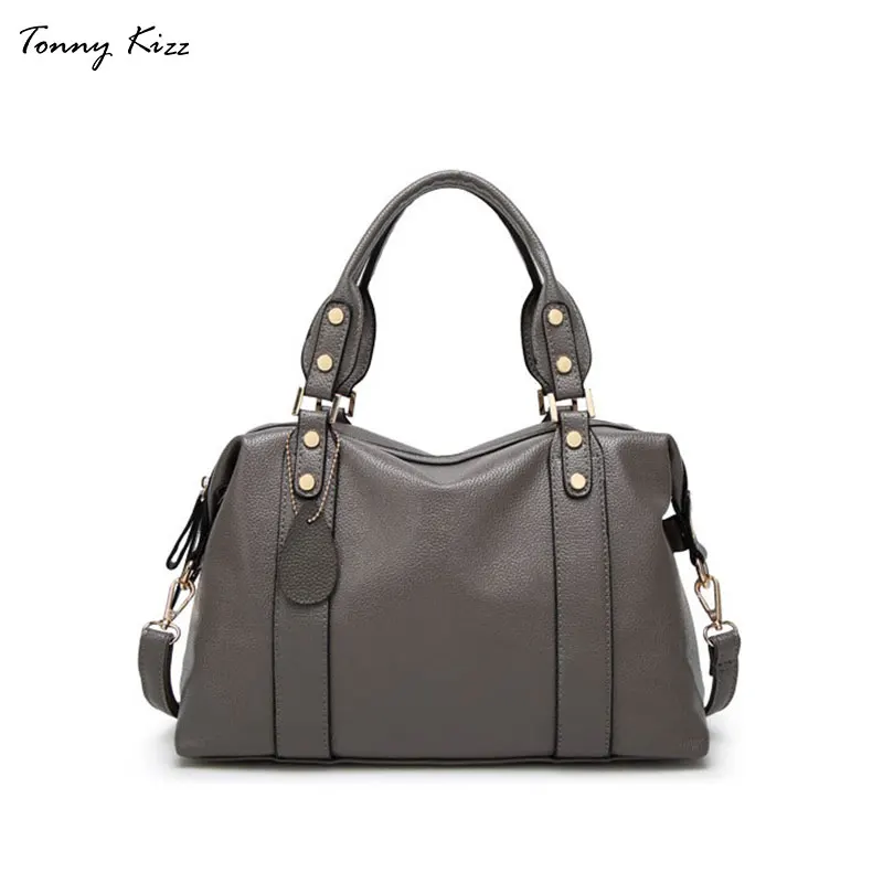 

Tonny Kizz soft shoulder bags for women handbags pu leather female boston crossbody tote bags bolsa feminina high quality solid