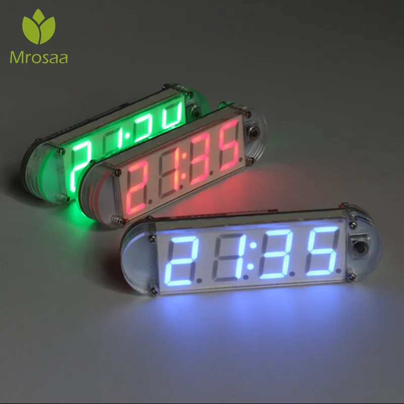 DIY электронные часы набор SCM цифровые светодиодные с акриловой оболочкой ATMega328 DIP