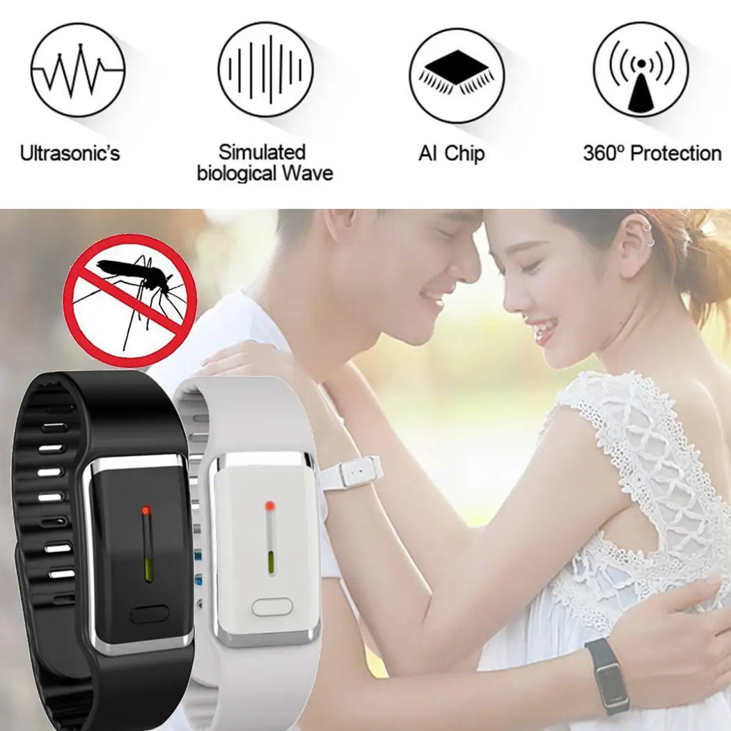 

Fashion Mosquito Repellent Bracelet Biomimetic Wave Anti-mosquito Charging 50-60HZ Outdoor, Casual, Dropshipping