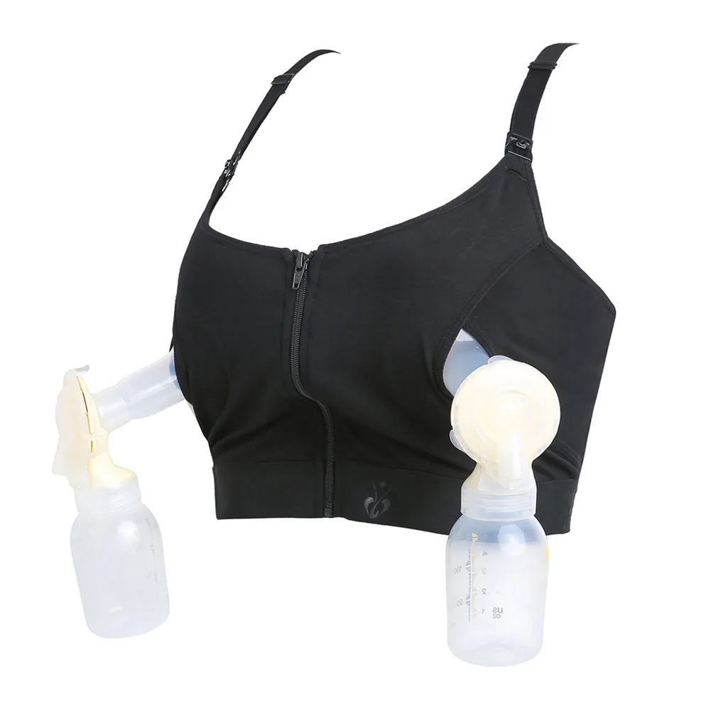 Breastfeeding Soft Pumping Adjustable Hands Free Front Zipper Nursing