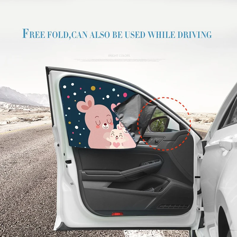 

Car Sun Shade UV Protection Car Curtain Car Window Sunshade Side Window Mesh Sun Visor Summer Protection 80*50cm