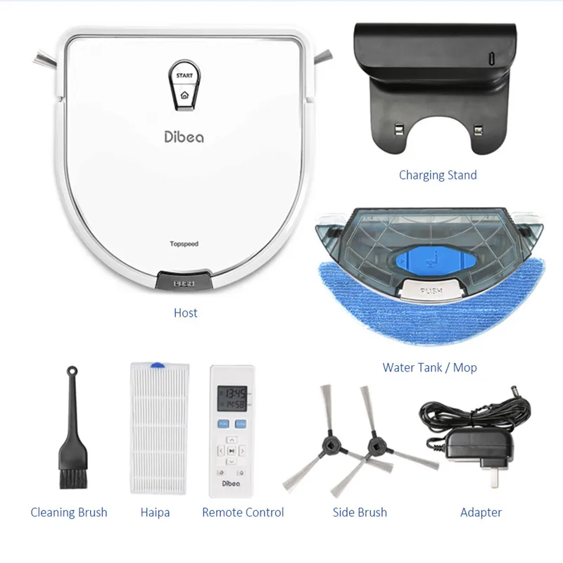 Dibea GT200 Smart Gyroscope Robot Vacuum Cleaner For Home Automatic Sweeping Dust Sterilize Smart Planned Washing Mopping