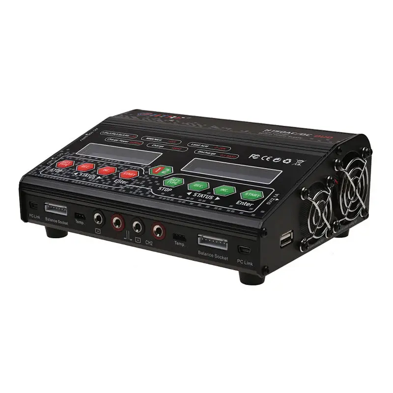 

Upgrade HTRC H150 DUO AC/DC 300WX2 12AX2 Dual Output Battery Balance Charger Discharger w/ Built-in Cooling fan