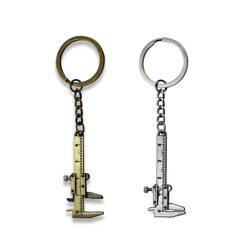 

Mini Vernier Caliper key Chain Portable Tool Zinc Alloy Keychain Pendant For Chain Tools