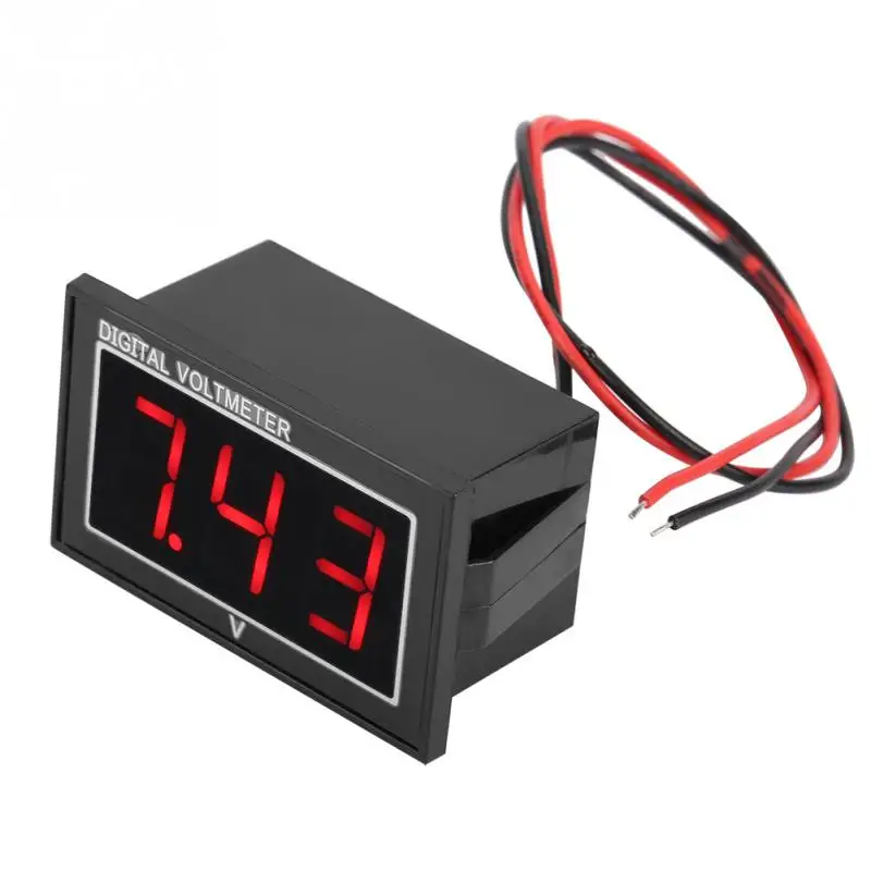 

1pc Digital LED Display Waterproof High Precision Voltmeter DC Voltage Meter Panel