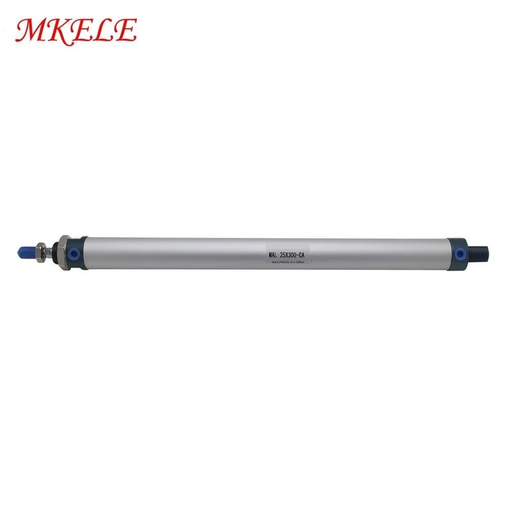 

Fishtailing Shape Type Aluminum Alloy Cylinder Cylinders Pneumatics Double For Sale Acting 25mm Bore 300 Stroke MAL25-300-CA