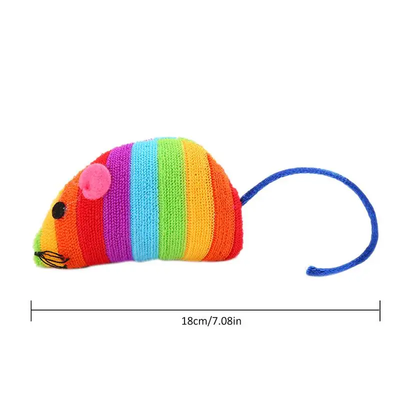 Игрушка для домашних животных забавный кот радужная мышь игрушка моделирования