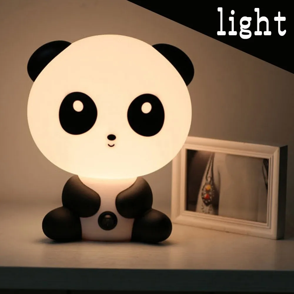 

Baby Bedroom Lamps Night Light Kawaii Cartoon Panda Led Sleep Fairy Lamp Christmas Gift Children's Night Bedside Light EU Plug