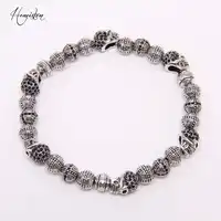 Thomas Skulls and Cross Hero Bead Elastic Bracelet from Rebel Heart Style, European Fashion Jewelry for Men TS B984