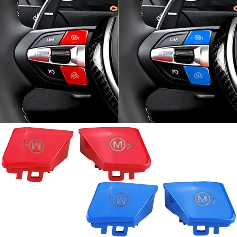 

1 Pair Car Steering Wheel M1 M2 Mode Switch Button for BMW M3 M4 F80 F82 F83 Steering Wheel Button Cover Automobiles