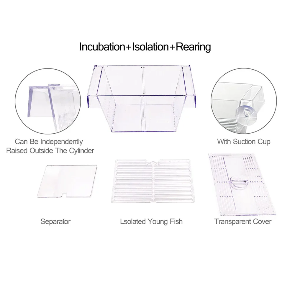 Аквариум двухслойный инкубатор прозрачный разведение ловушка коробка инкубатория Гуппи Бетта аквариум аксессуары поставки