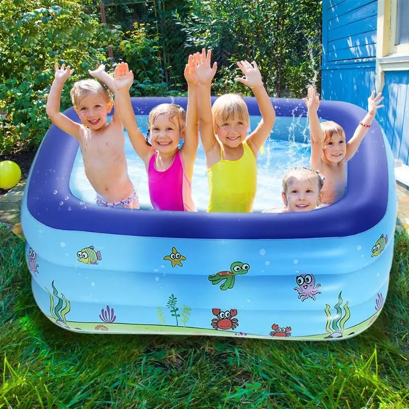 

Funny Inflatable Baby Bath Swim Tubs Newborn Thickening Cartoon Portable Bathtub Water Play Tub Ball Pool for Kids Outdoor Fun