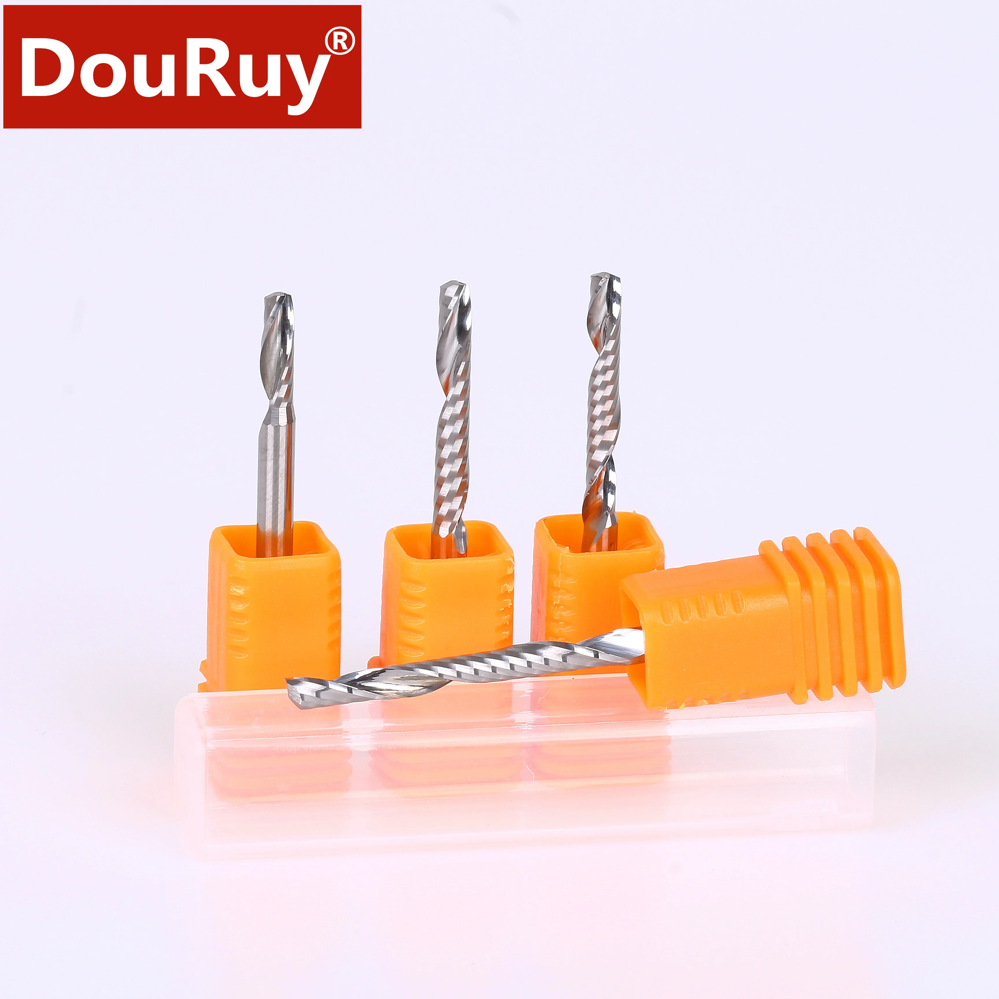 

3pcs SHK 3.175-8mm one flute spiral bits Acrylic PVC wood cutter CNC router bits carbide milling cutter single flute end mills