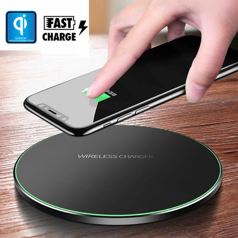 

Fast Qi Wireless charger for iPhone X 8 Fast Wireless Charging For Samsung Galaxy S9 S10 e Plus Huawei P30 Pro RS Xiaomi Mi9