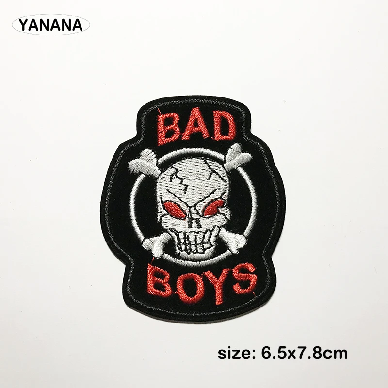 

1 PCS Individuality Punk rock Badges Embroidered Motif Applique Stickers Iron on for Jacket Jeans Decoration