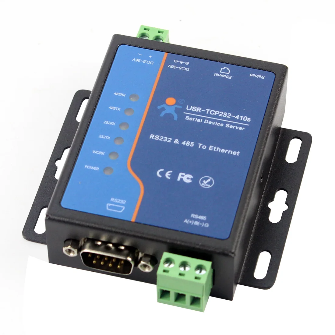 USR TCP232 410S терминальный источник питания RS232 RS485 к TCP/IP преобразователю