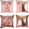 Funda de cojín mágica Nicolas Cage con lentejuelas, funda de almohada con Color Reversible superbrillante que cambia de 40x40cm, decoración de coche para el hogar ► Foto 1/5