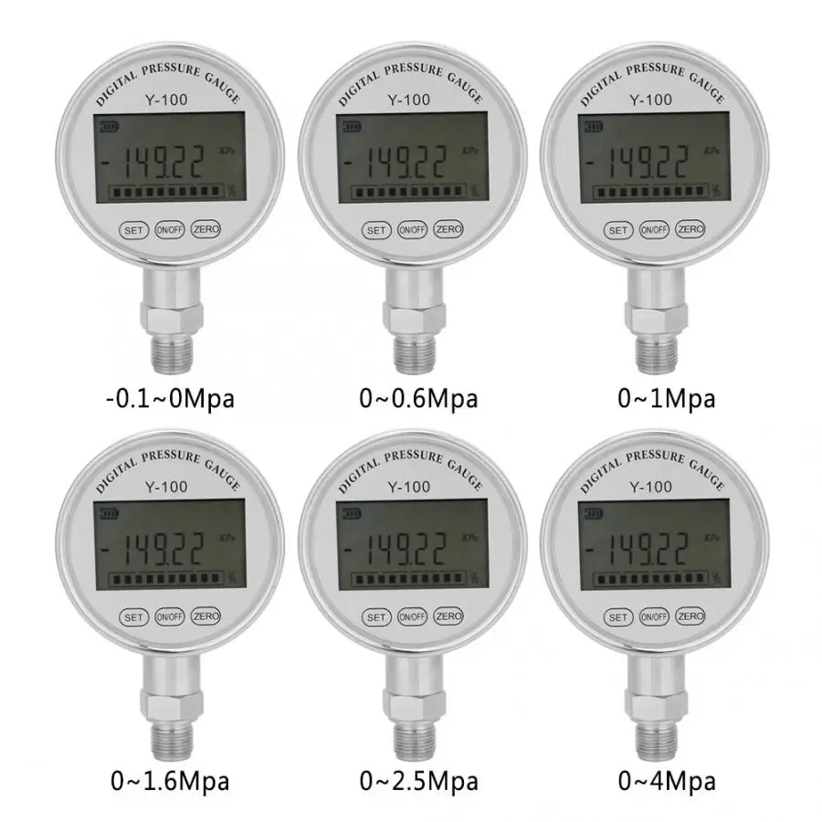 

vacuometro digital Y100 High Precision Digital Hydraulic Pressure Gauge Manometer Pressure Tester Meter digital pressure meter.