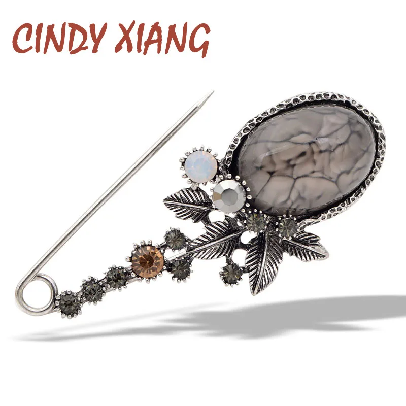 Винтажная женская брошь в виде цветка на булавке CINDY XIANG элегантное модное