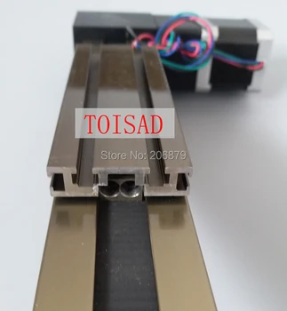 

Second-hand(Take pic by it, no use )MF 3M Timing Belt Effective Lenght 100mm Linear Module Guide Rail+42Nema17 Stepper Motor