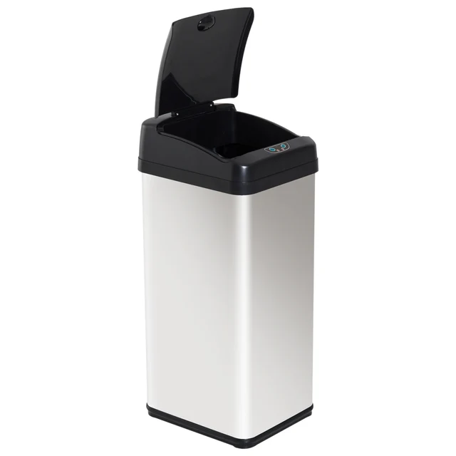 Cubo de basura inteligente Homcom 50L inox 84x33x25 cm