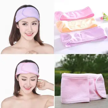 

XY Fancy Spa Face Headband Makeup Wrap Head Terry Cloth Headband Stretch Towel with Magic Tape