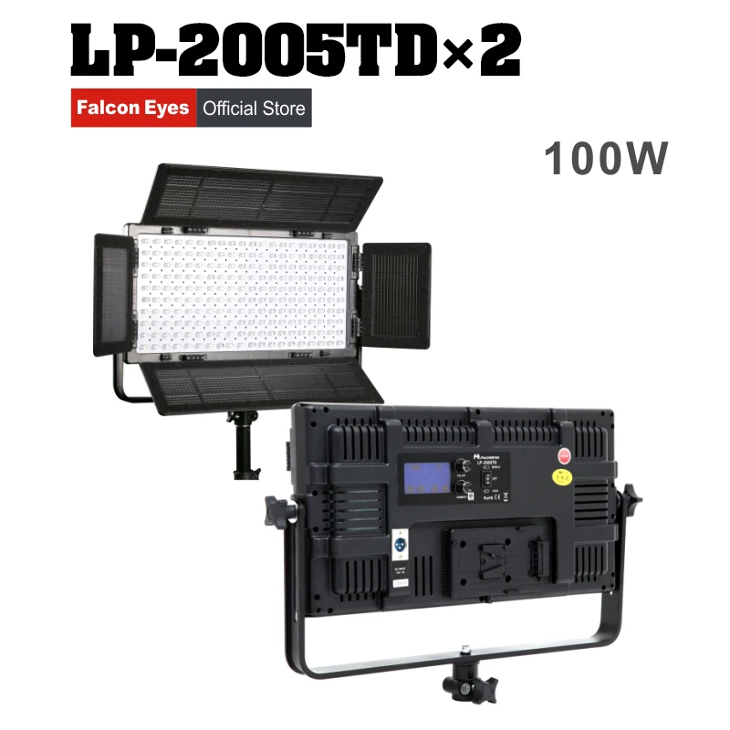 

Falconeyes LP-2005TD Color Temperature Adjustable LEDs Video Light with DMX system Professional LED light 2pcs/lot