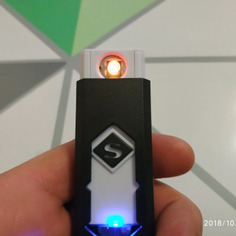 Новинка 1 шт. ветрозащитная бездымного Беспламенного USB зарядка Зажигалка