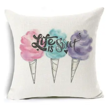 

Funny Letter word Cotton linen pillow case sofa car waist cushion cover Home Soft Room Decor Gift Single Sides Printing 18''