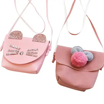 

Cute baby child girl shoulder bag fashion small mouse Messenger bag + accessories Korean style duckbill clip