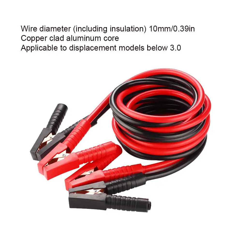 Batería de coche de línea saltar Cables pesados de fuego de alambre de puente a Clip conectar para energía de emergencia Batería de coche de línea saltar Cables pesados de fuego de alambre de puente a Clip conectar para energía de emergencia