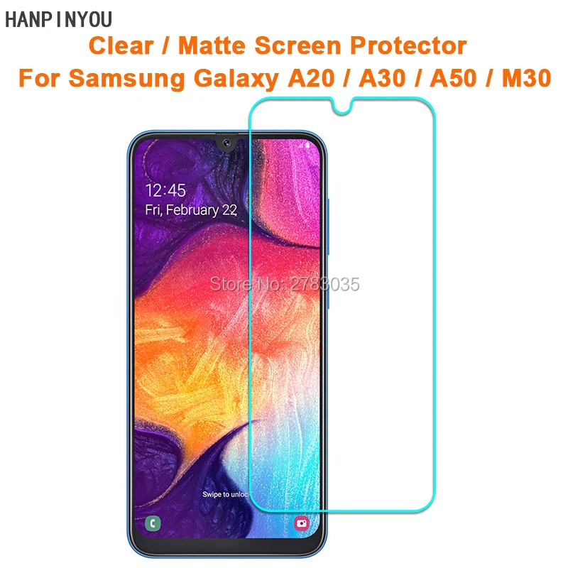 Прозрачная глянцевая/Антибликовая матовая защитная пленка для Samsung Galaxy A20 A30 A50 M30