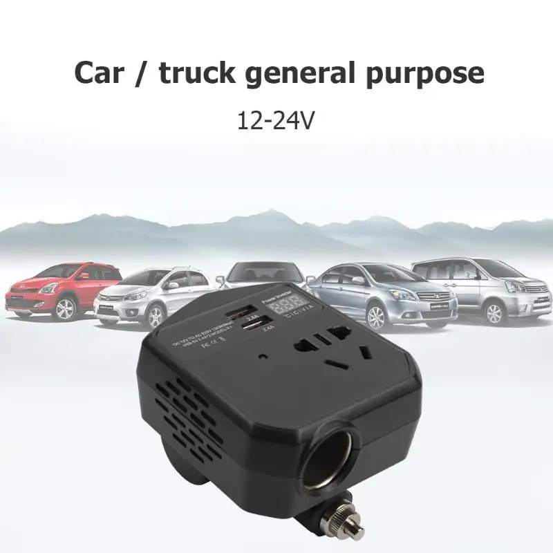 

High Voltage Protection Car USB Power Inverter Charger 12V/24V to 220V Output Converter Adapter Plug Car Electronics Accessories