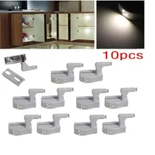 10 шт. светодиодный светильник под шкаф с датчиком для гостиной, кухни, шкаф для спальни, Ночной светильник под шкаф