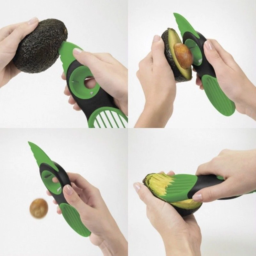 

Portable Unique Avocado Tool Cutter Anti-Slide Fruit Flesh Handle Peeler Split Pear 2019 Multifunction New Separation Pit