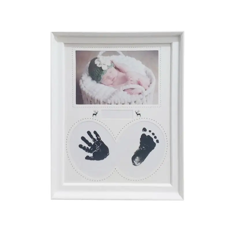 Отпечаток руки ребенка след рамка для фото Комплект для новорожденных мальчиков и девочек детские руки следы фоторамка новорожденных