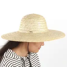 Соломенная Солнцезащитная шляпа ручной работы пшеничная ткачество пасторальная стильная соломенная шляпа с большой край летние поставки